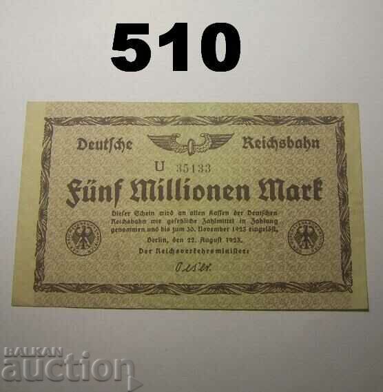 Berlin 5 millionen mark 1923 XF Germany