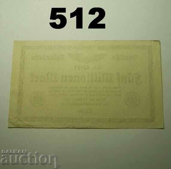 Berlin 5 millionen mark 1923 XF Germany with price 3.00 BGN | € 1.53 Berlin 5 millionen mark 1923 XF Germany with price 3.00 BGN | € 1.53