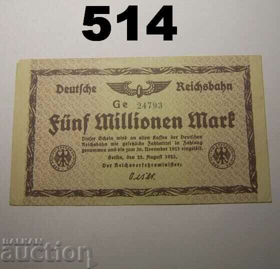 Berlin 5 millionen mark 1923 Германия