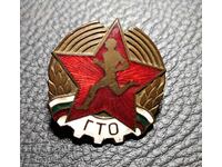 RARE GTO ENAMEL BADGE ON SCREW WITH NUMBER