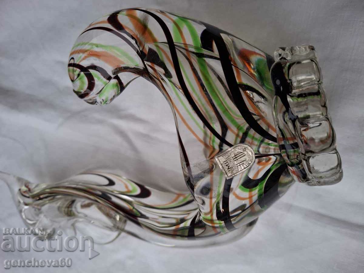 Vintage Rooster Murano Style Figure - 5