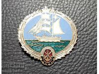 VERY RARE ENAMEL SHIP BADGE