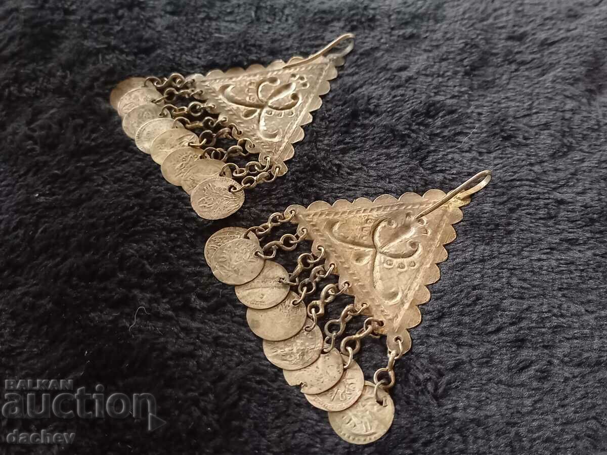 2 pcs. old wrought silver renaissance eyelash costume jewelry - 6 2 pcs. old wrought silver renaissance eyelash costume jewelry - 6