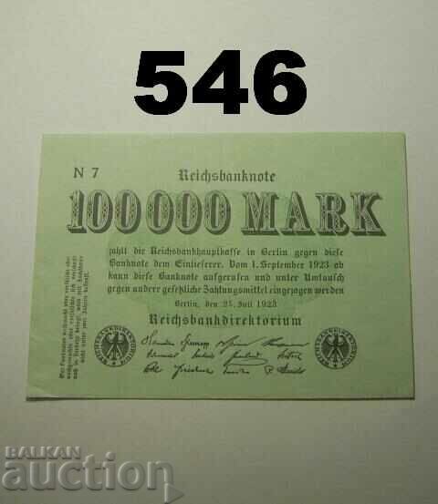 Berlin 100000 mark 1923 XF Germania