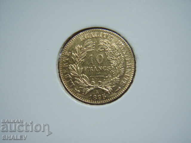 10 Francs 1895 A France (10 francs France) /1/ - AU (gold) with price 929.89 BGN | € 475.45 10 Francs 1895 A France (10 francs France) /1/ - AU (gold) with price 929.89 BGN | € 475.45