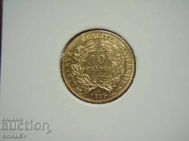 Auction 10 Francs 1895 A France (10 francs France) /1/ - AU (gold) Auction 10 Francs 1895 A France (10 francs France) /1/ - AU (gold)