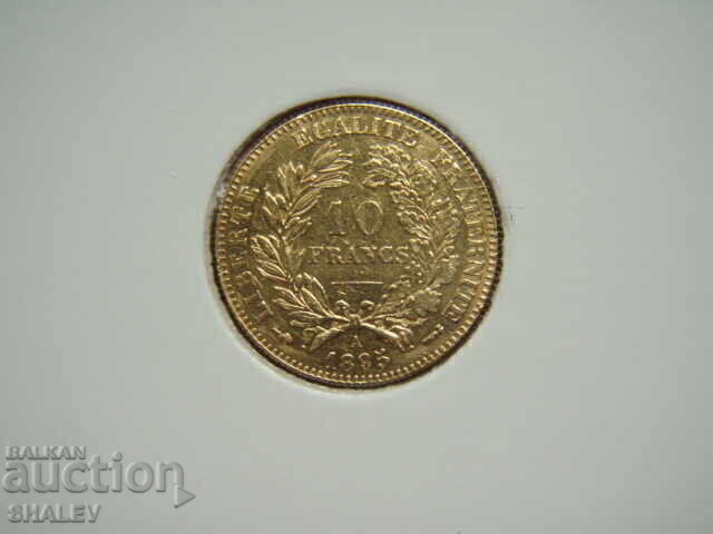 Delivery of 10 Francs 1895 A France (10 francs France) /1/ - AU (gold) Delivery of 10 Francs 1895 A France (10 francs France) /1/ - AU (gold)