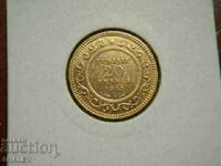 20 Francs 1901 Tunisia - AU (gold)