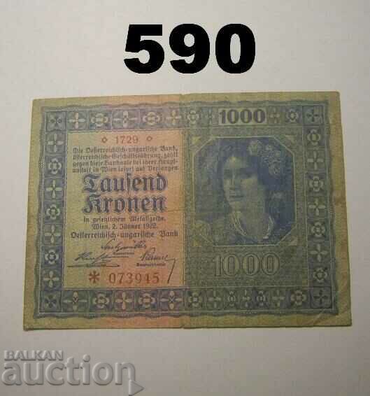 Austria 1000 de coroane 1922