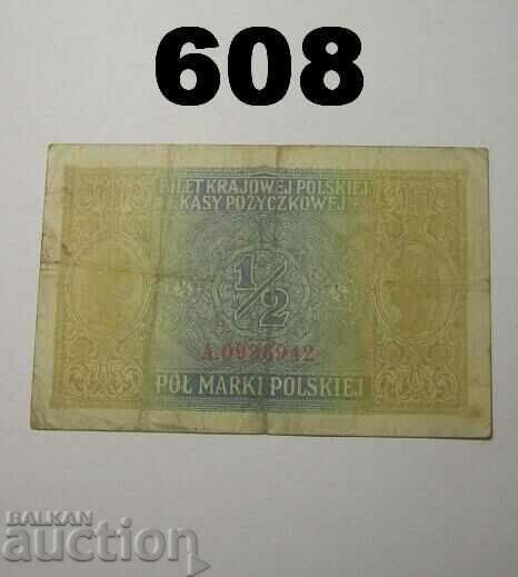 Poland 1/2 mark 1916 (1917) Fine with price 45.00 BGN | € 23.01 Poland 1/2 mark 1916 (1917) Fine with price 45.00 BGN | € 23.01