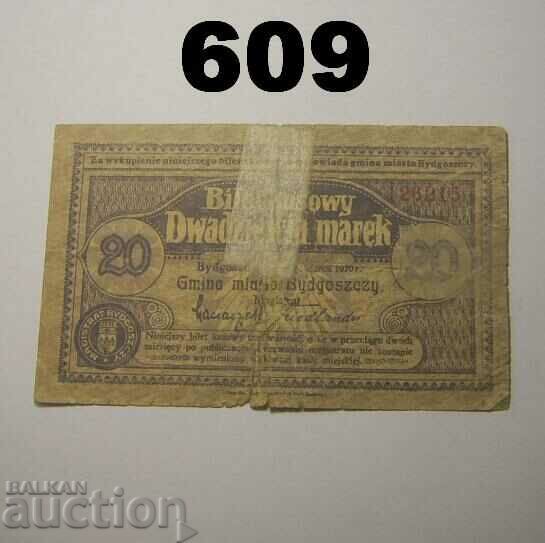 Bydgoszcz 20 mark 1920 Bydgoszcz Bromberg with price 12.00 BGN | € 6.14 Bydgoszcz 20 mark 1920 Bydgoszcz Bromberg with price 12.00 BGN | € 6.14