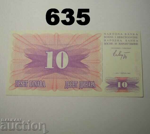 Bosnia and Herzegovina 10 dinars 1992 UNC with price 2.00 BGN | € 1.02 Bosnia and Herzegovina 10 dinars 1992 UNC with price 2.00 BGN | € 1.02