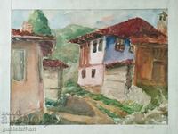 Picture, landscape, houses, art. Zhivko Ruhov BZC