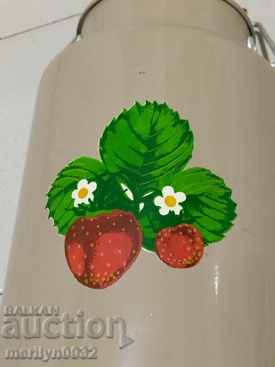 Old metal milk jug, aluminum bucket, canister - 5 Old metal milk jug, aluminum bucket, canister - 5