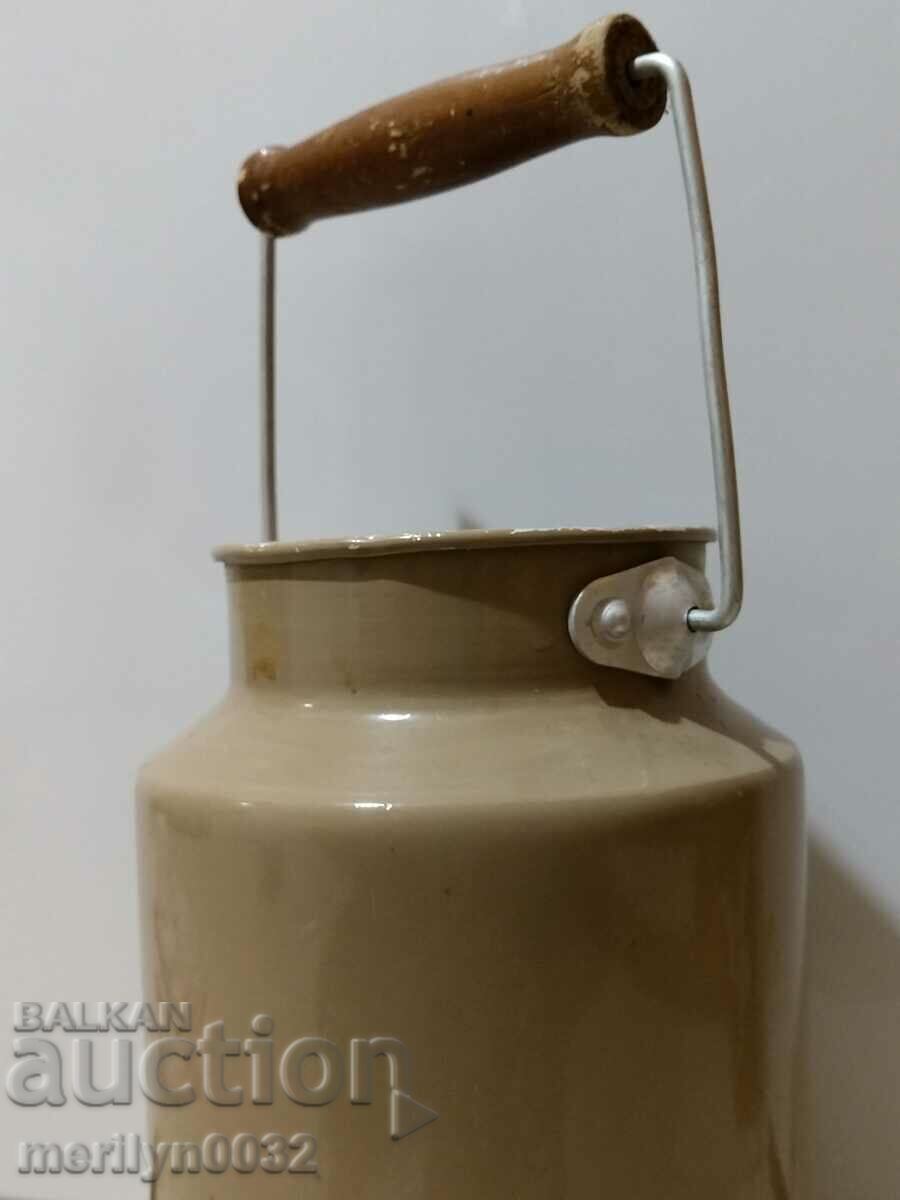 Old metal milk jug, aluminum bucket, canister - 7 Old metal milk jug, aluminum bucket, canister - 7