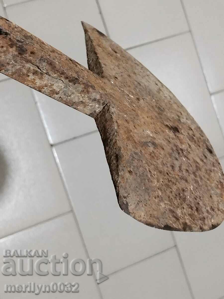 Hand-forged ploughshare from an old plough, wrought iron - 6 Hand-forged ploughshare from an old plough, wrought iron - 6