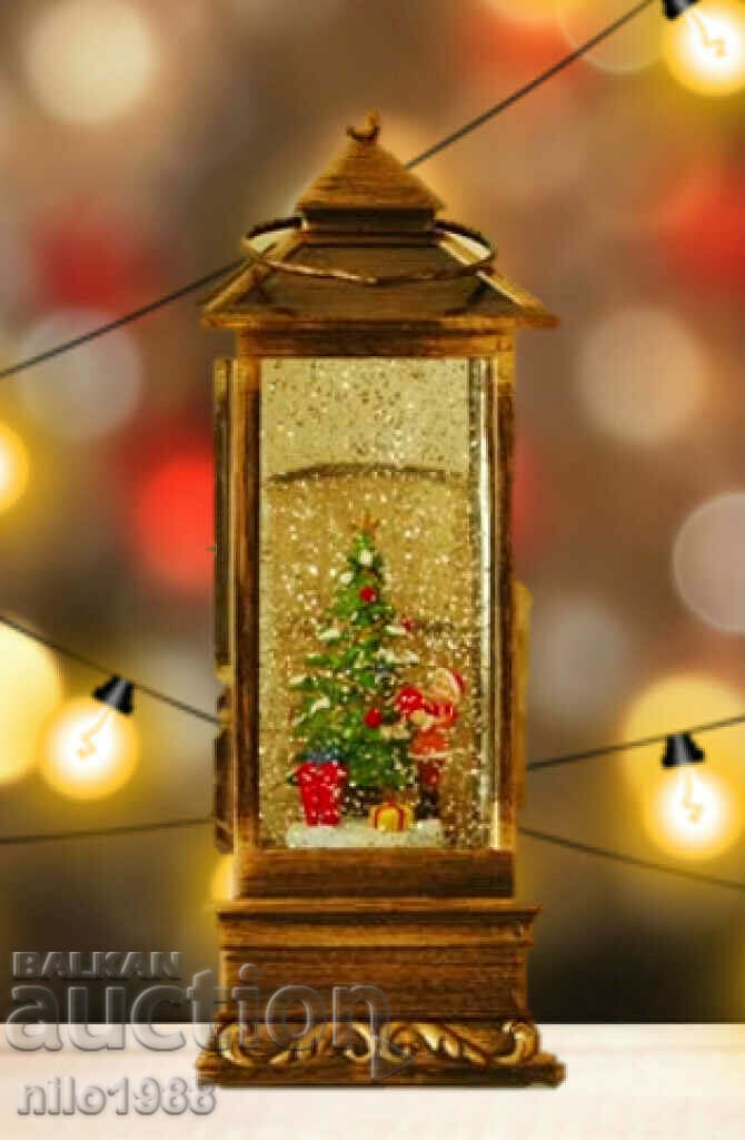 A golden Christmas lantern