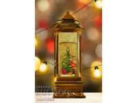 A golden Christmas lantern