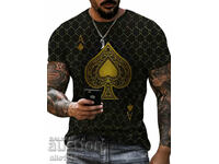 Ace of Spades Accent Graphic Print T-Shirt for Men