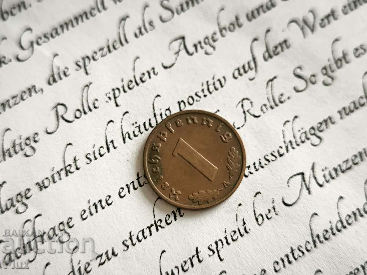 Moneda - Al Treilea Reich - Germania - 1 Pfennig | 1937; Seria A