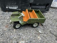 Old metal mechanical toy model jeep