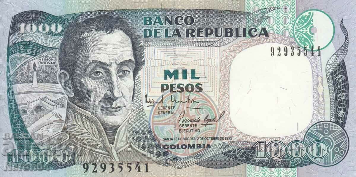 1000 pesos 1995, Columbia