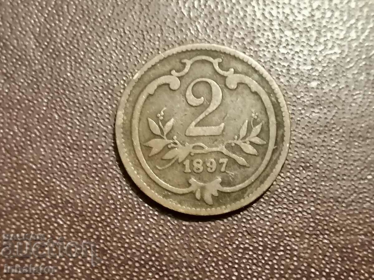 1897 year 2 Heller Austria