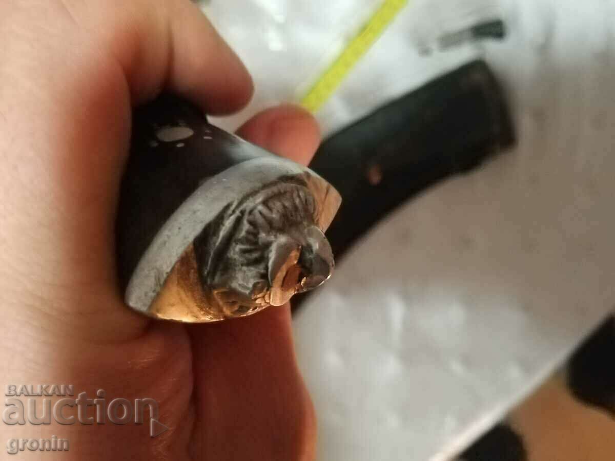 Old knife, large military, combat Kukri, Nepal, bone, cania, with price 220.00 BGN | € 112.48 Old knife, large military, combat Kukri, Nepal, bone, cania, with price 220.00 BGN | € 112.48