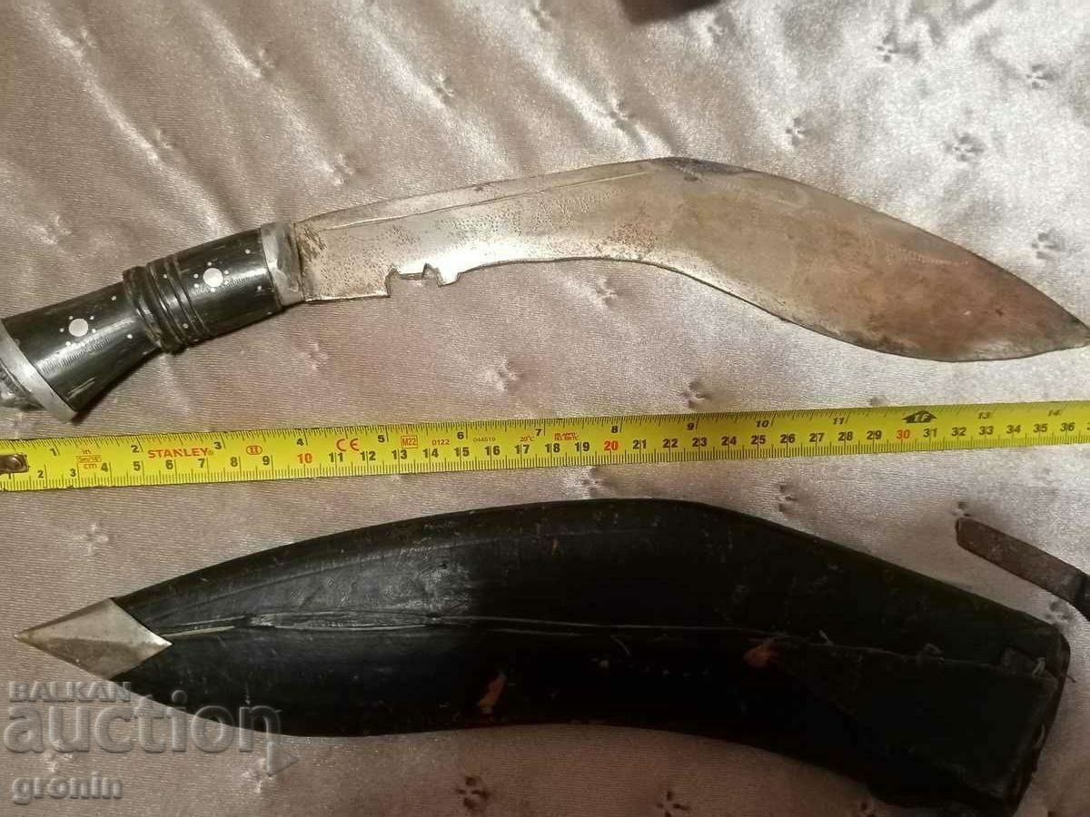 Παλιό μαχαίρι, μεγάλος στρατιωτικός, μάχη Kukri, Νεπάλ, κόκαλο, cania, - 5