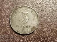 1918 anul 5 pfennig A Germania fier