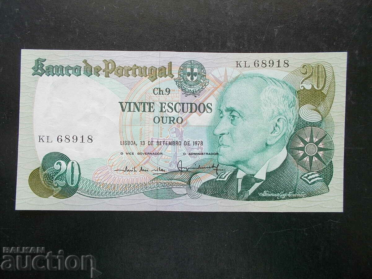 ΠΟΡΤΟΓΑΛΙΑ, 20 εσκούδο, 1978, UNC