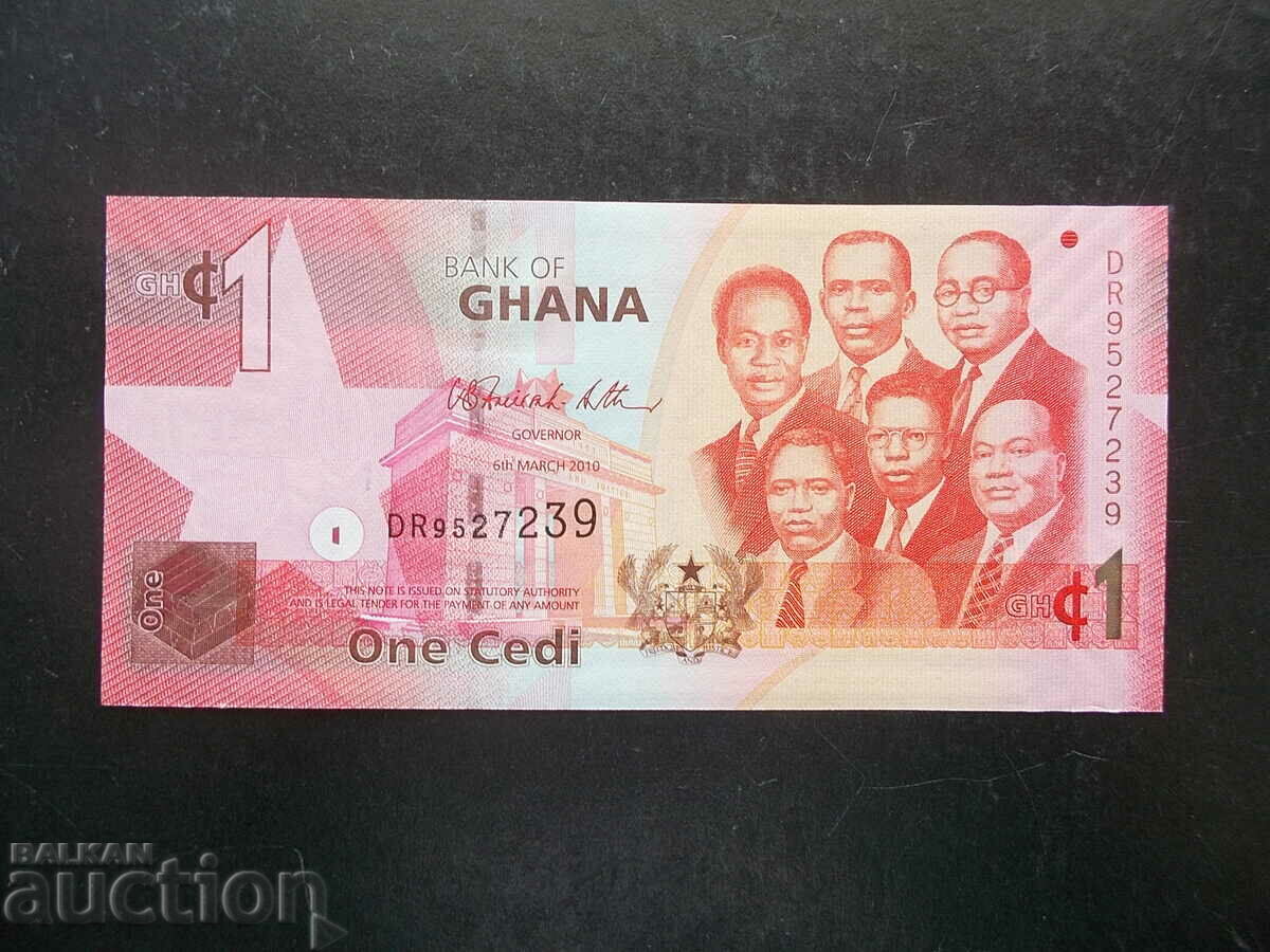 GHANA, 1 cedi, 2010, UNC