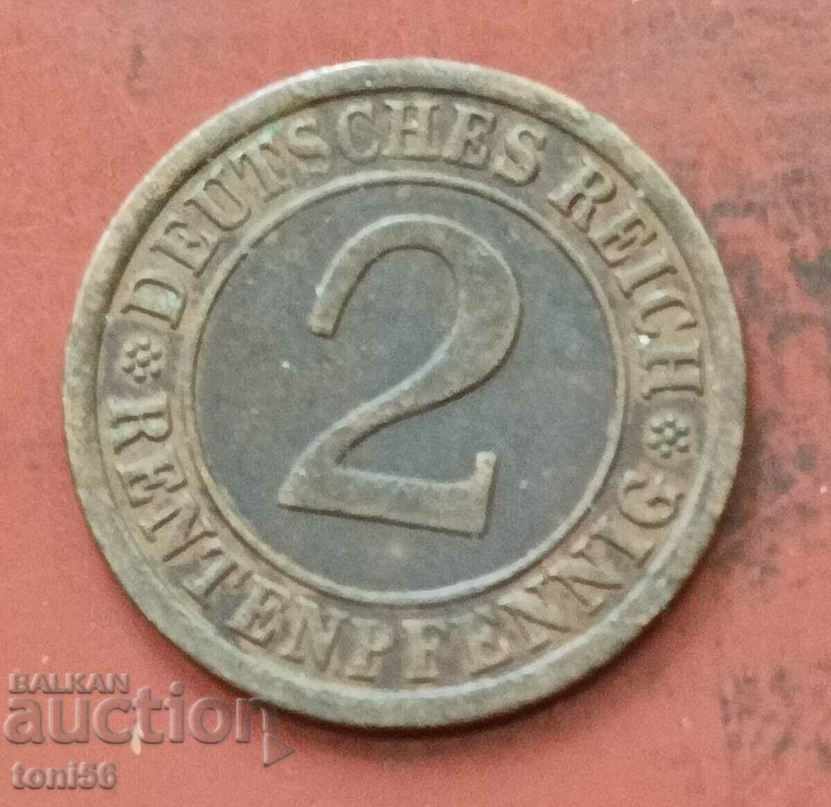 Germany 2 Pfennig 1924 A