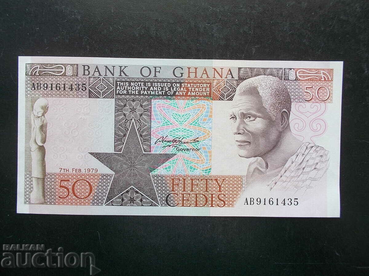 GHANA, 50 cedis, 1979, UNC