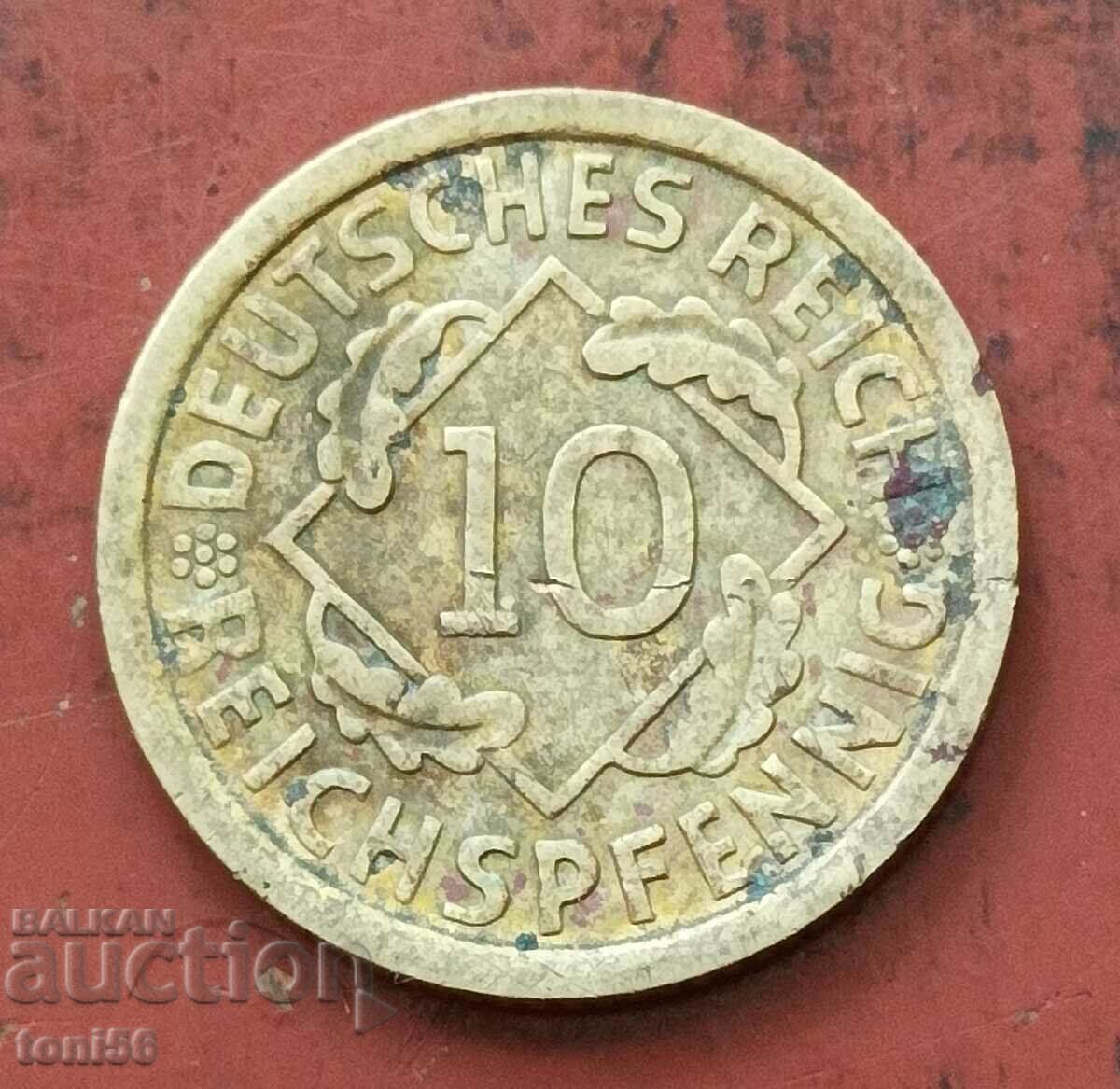 Germania 10 Reichspfennig 1931 F