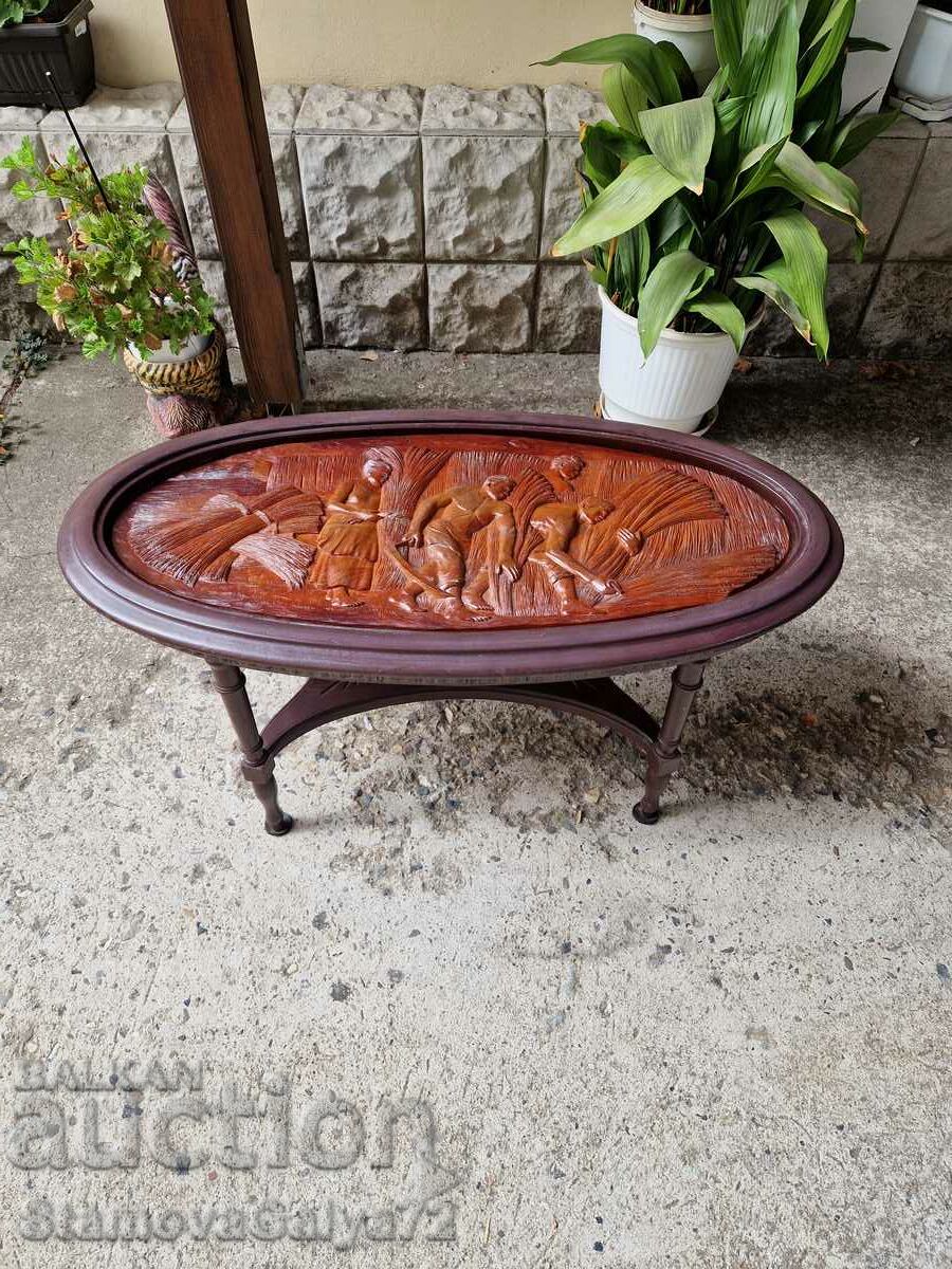 Wonderful antique wood carving coffee table