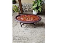 Măsuță de cafea minunată sculptată în lemn antic