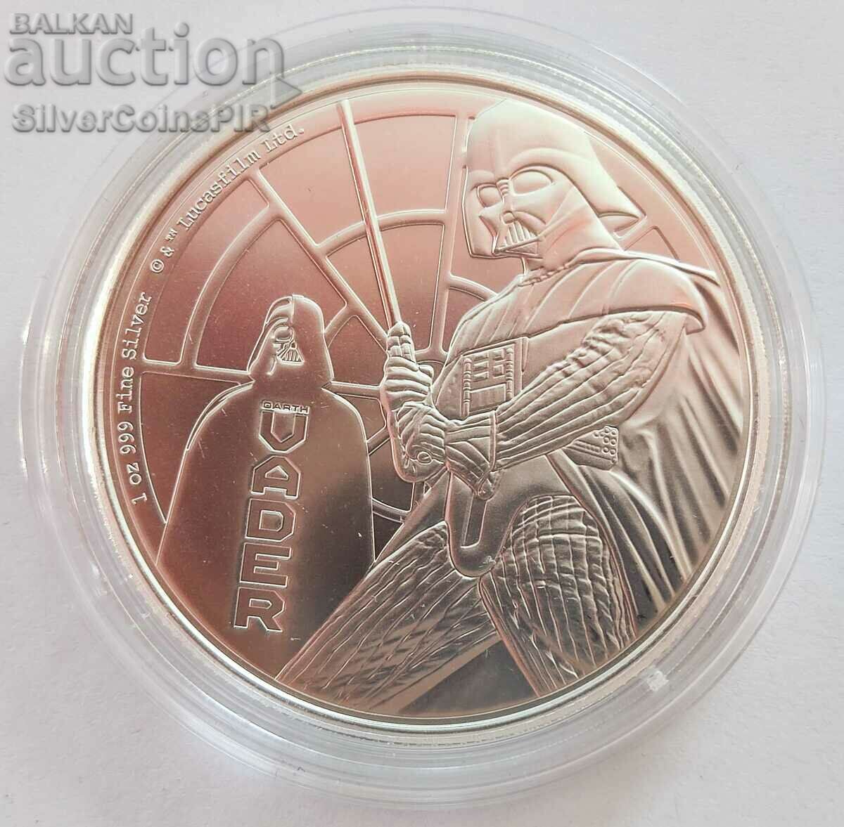 1 ουγκιά Silver $2 Darth Vader 2022 Isles of New