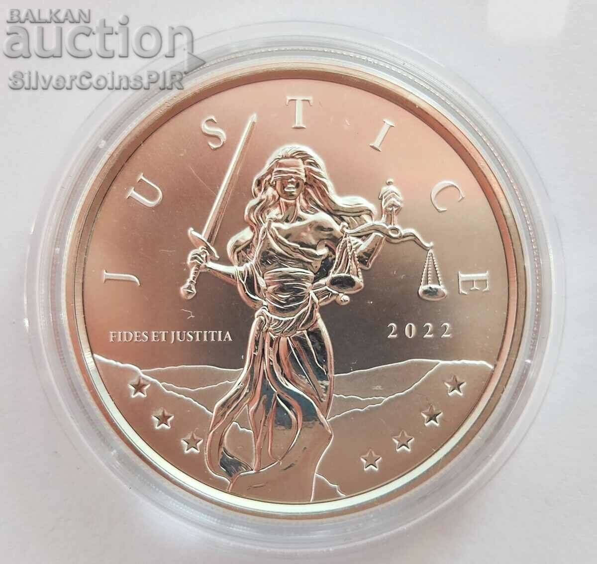 1 oz Silver 1 Pound Lady Justice 2022 Γιβραλτάρ