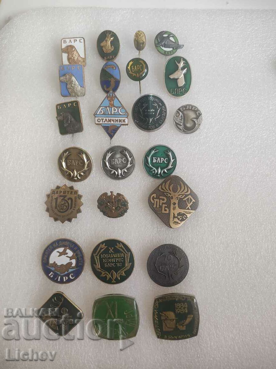 Set of hunting badges BLRS