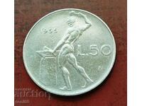 Italy 50 lira 1955