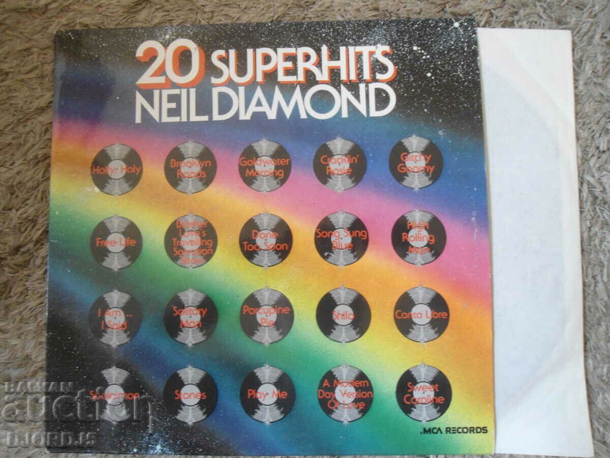 20 SUPERHJTS NEIL DIAMOND, грамофонна плоча, голяма