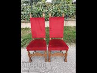 Beautiful vintage solid oak dining chairs!