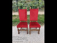 Beautiful vintage solid oak dining chairs!