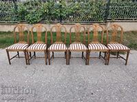 Beautiful vintage solid walnut dining chairs!