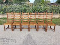 Beautiful vintage solid oak dining chairs!