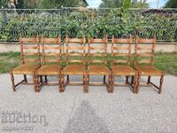 Beautiful vintage solid oak dining chairs!