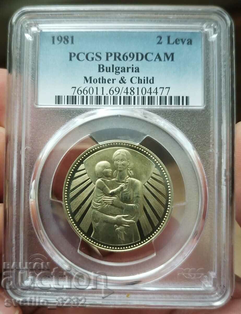 2 BGN 1981 Mother with Child PR 69 DCAM PCGS