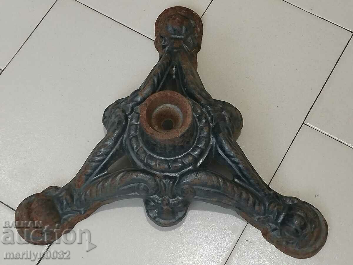 Early 20th century relief cast iron tripod table stand with price 109.00 BGN | € 55.73