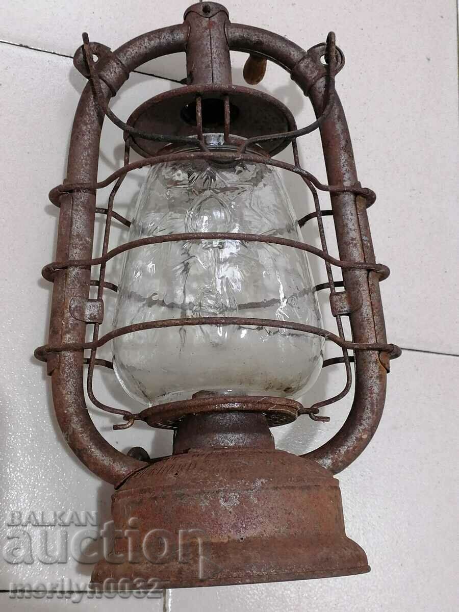 Old German lantern, lamp, spotlight lamp